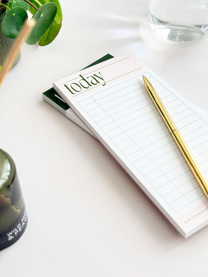 Daily Time Blocking Planner Notepad | Pale Pink