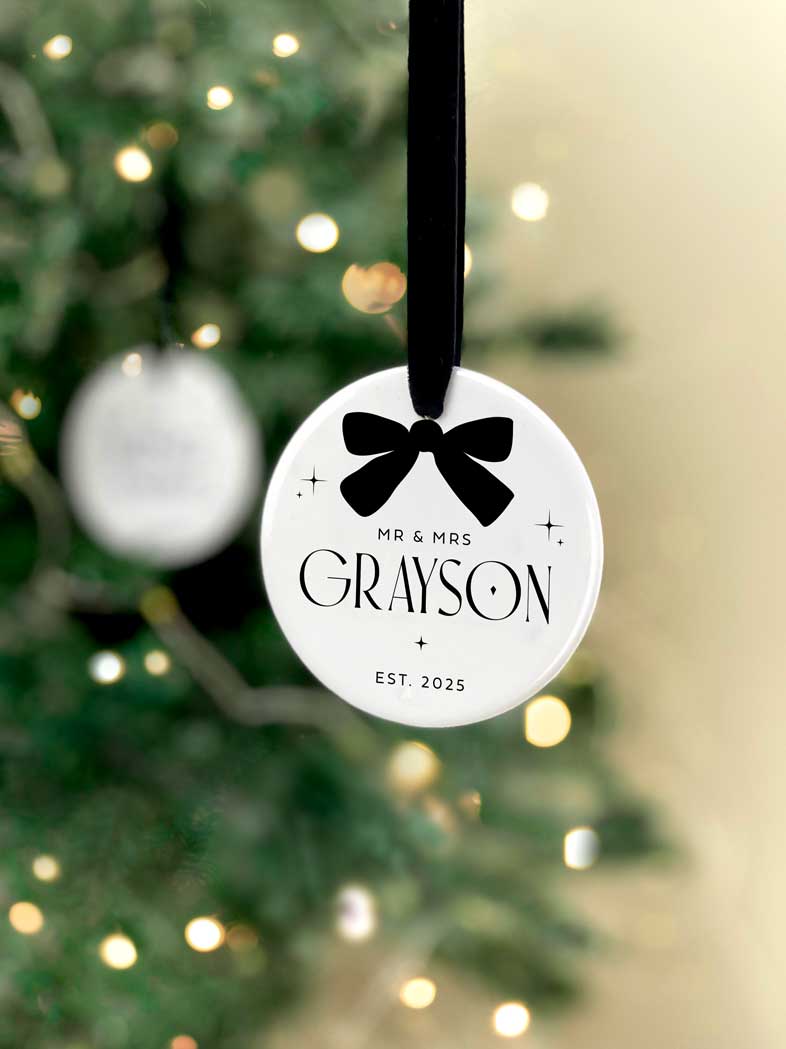 Personalised First Christmas as Mr & Mrs Bauble