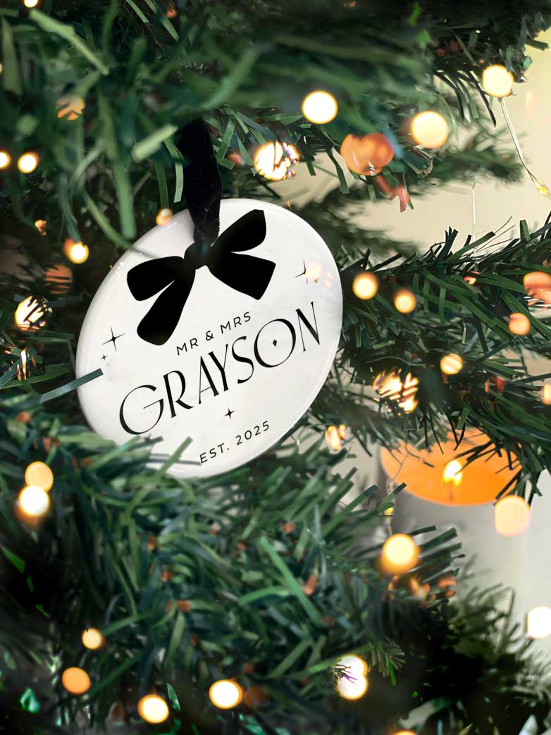 Personalised First Christmas as Mr & Mrs Bauble