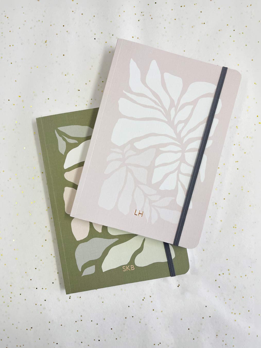 Pink 'Linen' Cover Lined A5 Personalised Notebook