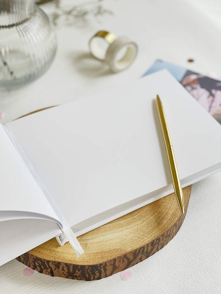 SECONDS | ONE-OFF: Personalised Hardcover Wedding Guest Book with Gold Foil