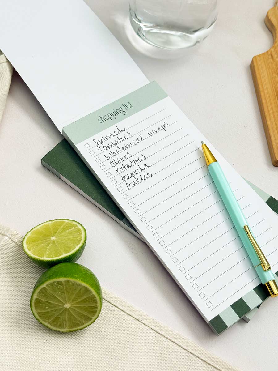 Shopping List Pad | Tear-Off Notepad with Cover