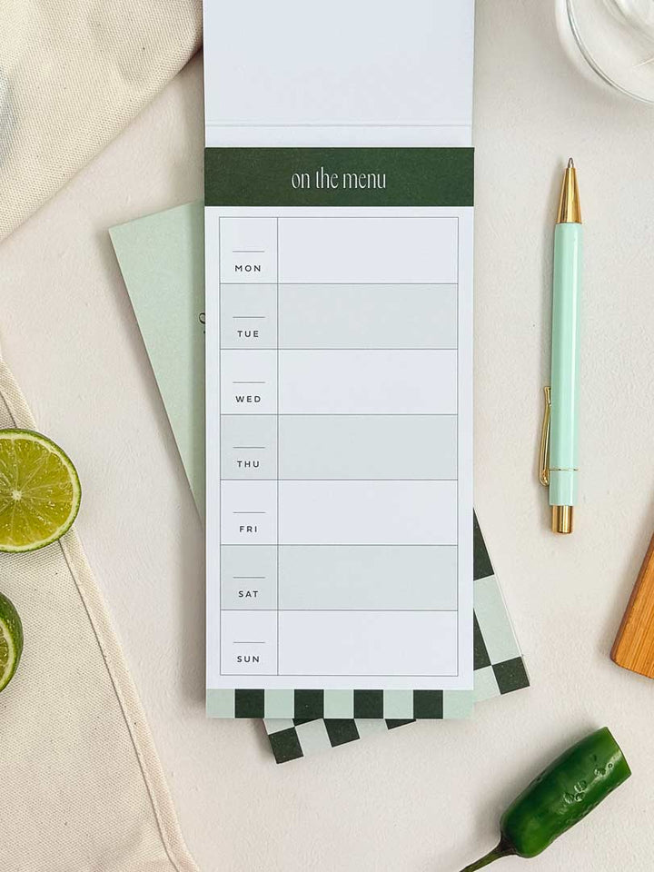 On The Menu | Weekly Dinner Planner Notepad