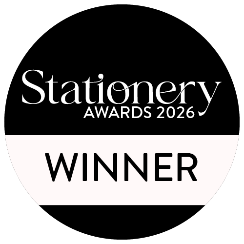 A circular black and white badge reading 'Stationery Awards 2026 Winner' on a plain white background.