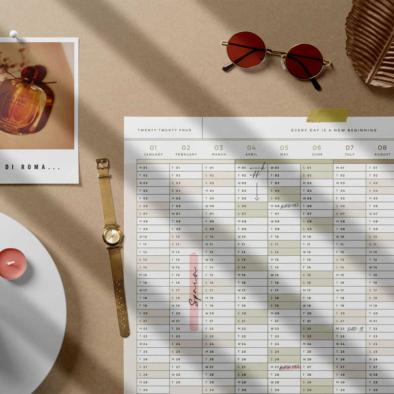 A2 2024 Year View Wall Planner