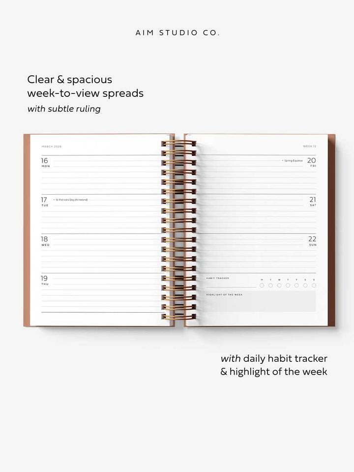 Spiral 2026 Personalised A5 Weekly Planner