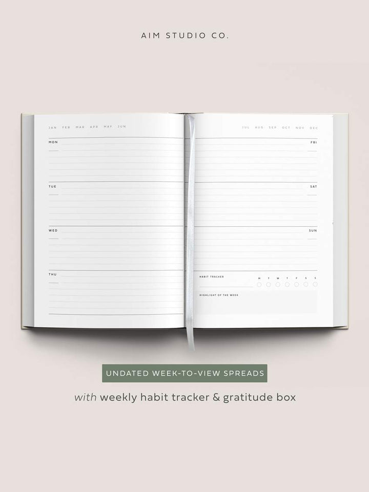 Personalised Undated Weekly Schedule Diary