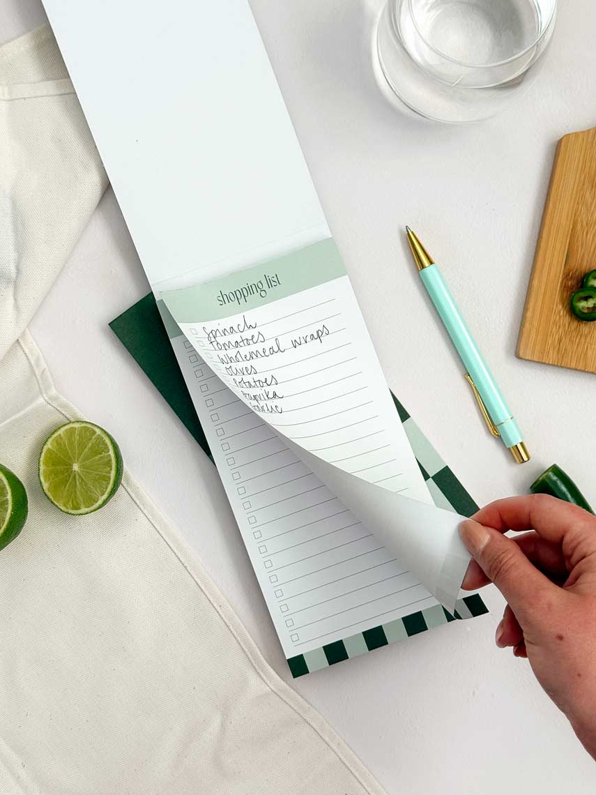 Shopping List Pad | Tear-Off Notepad with Cover