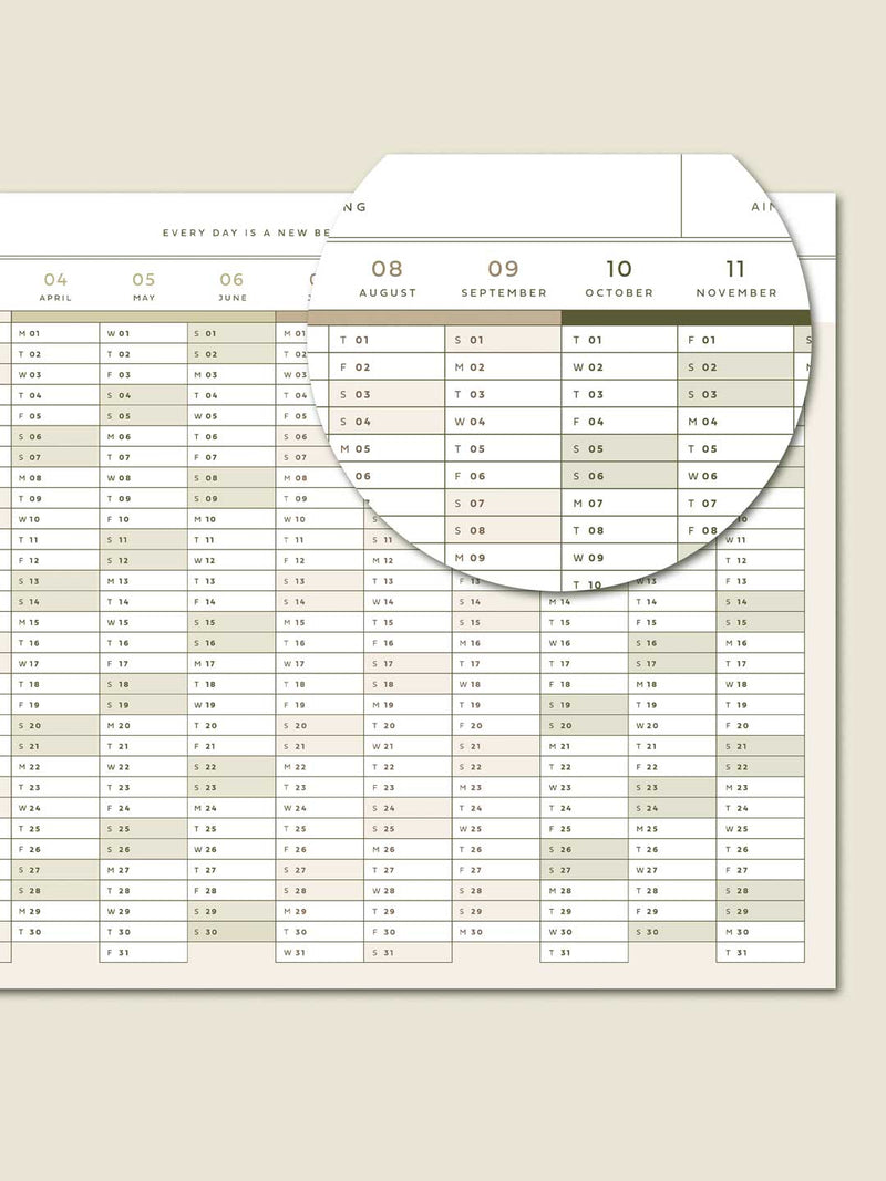 A2 2024 Year View Wall Planner