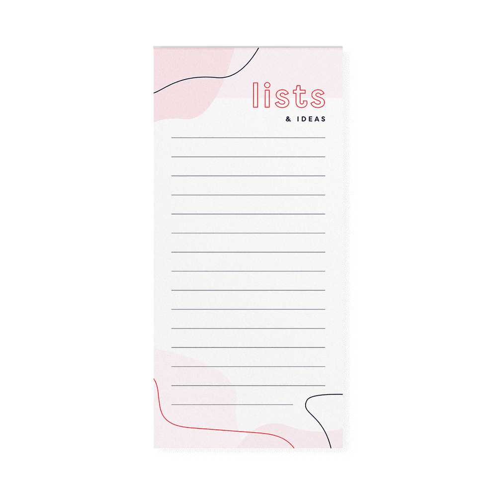 Lists and Ideas Notepad - Stationery & Office Desk Accessories | AIM Studio Co