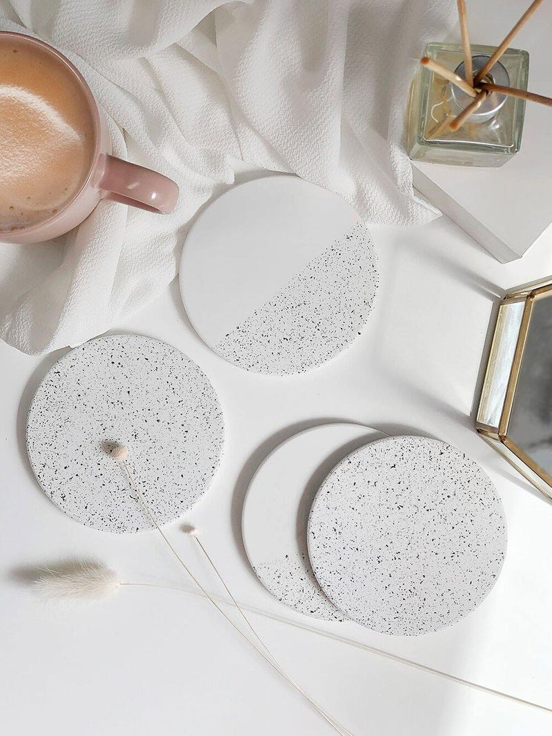 Speckled Ceramic Coaster Set - Stationery & Office Desk Accessories | AIM Studio Co