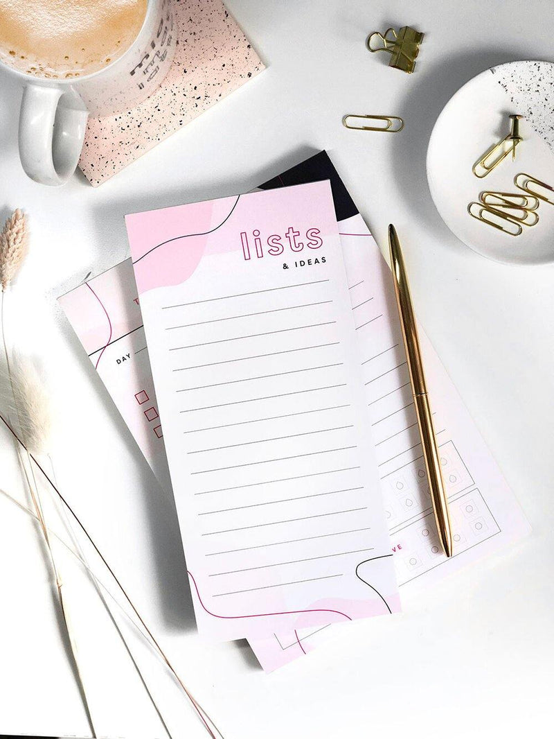 Lists and Ideas Notepad - Stationery & Office Desk Accessories | AIM Studio Co