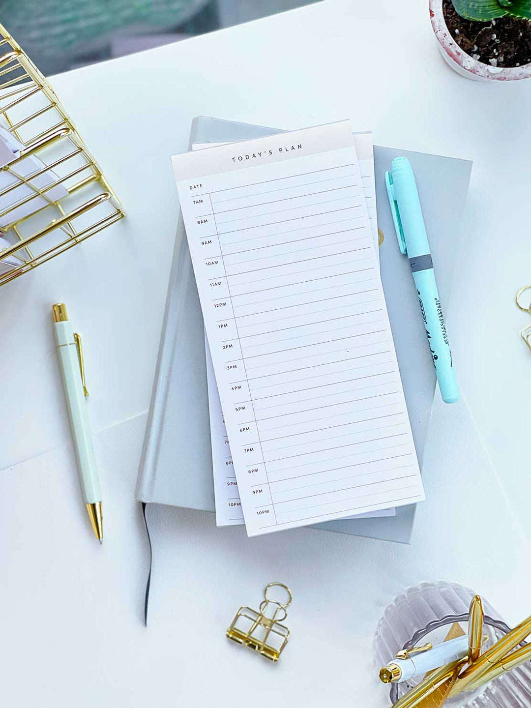 Hourly Time Block Notepad – Stationery & Office Desk Accessories | AIM ...