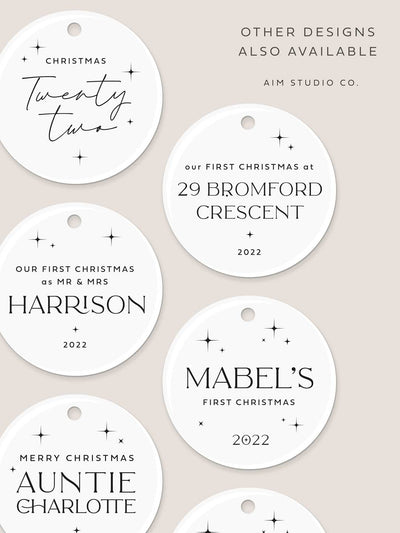 Personalised Couples Engagement Christmas Tree Decoration