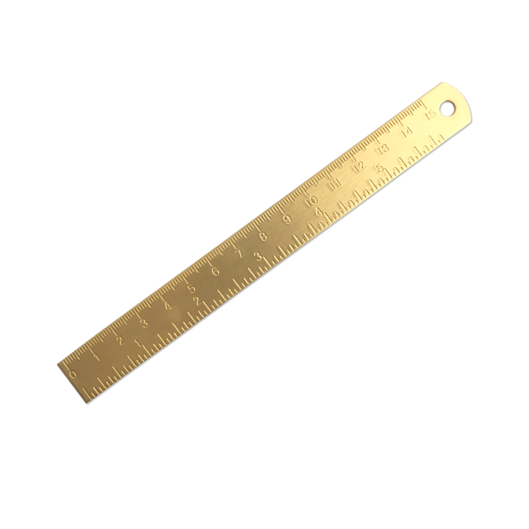 Gold Metal Ruler, 15cm - Stationery & Office Desk Accessories | AIM Studio Co