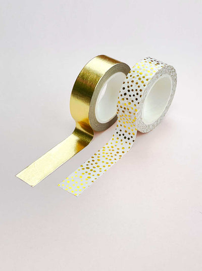 Gold foiled washi tape set to use for scrapbooking