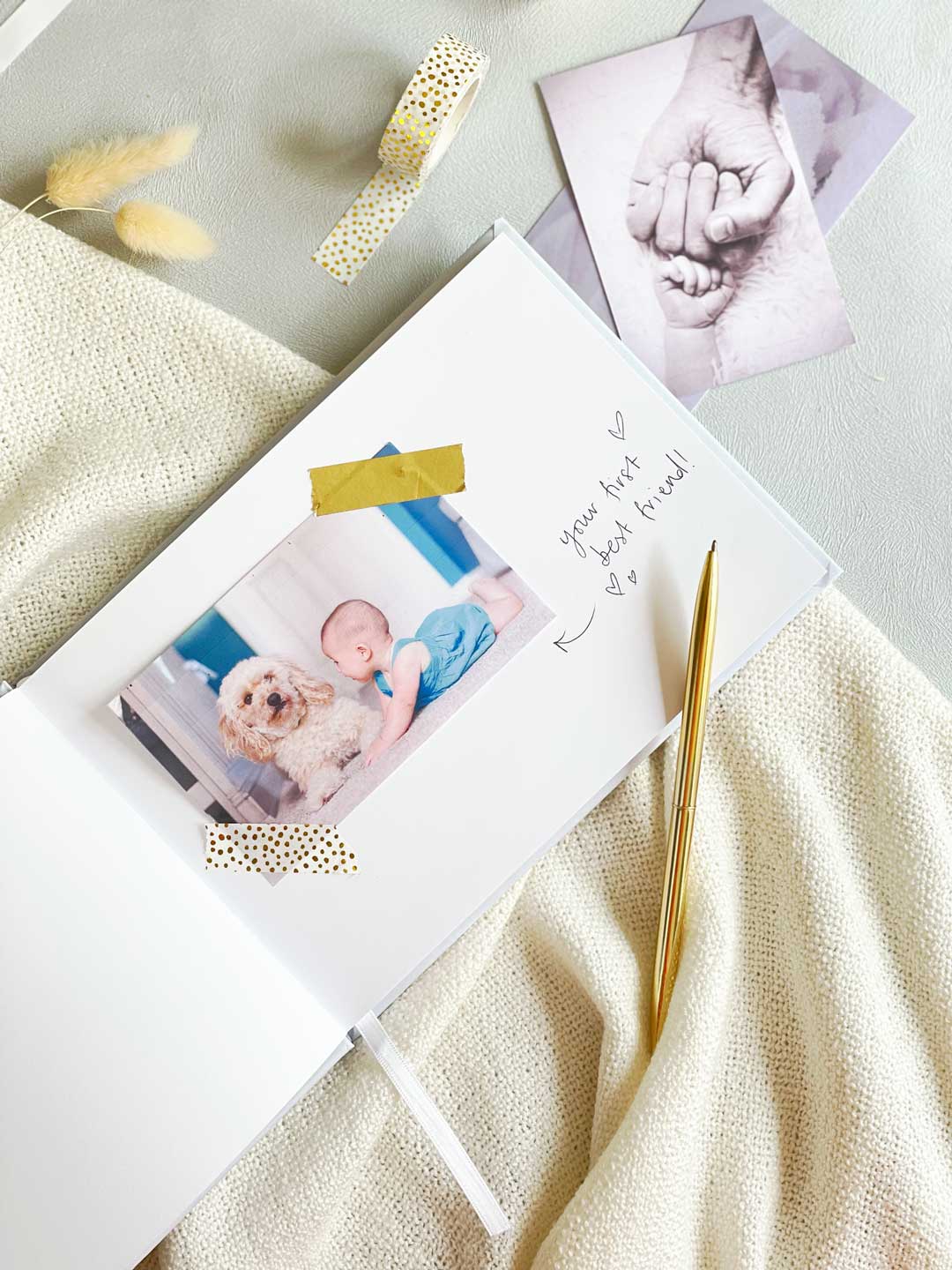 'From Bump to Baby' Personalised Hardcover Memory Book, A5