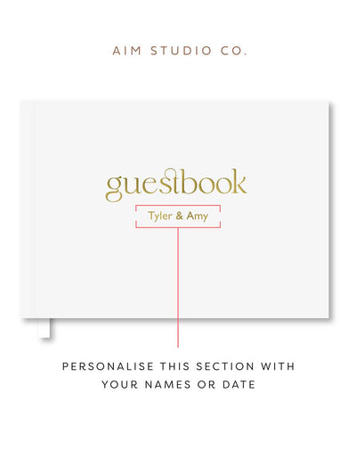 Personalised Hardcover Wedding Guestbook