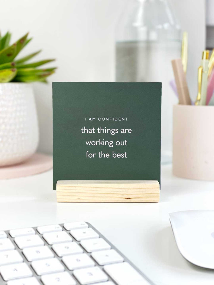 Positive desk accessory cards with motivational quotes for the desk or home
