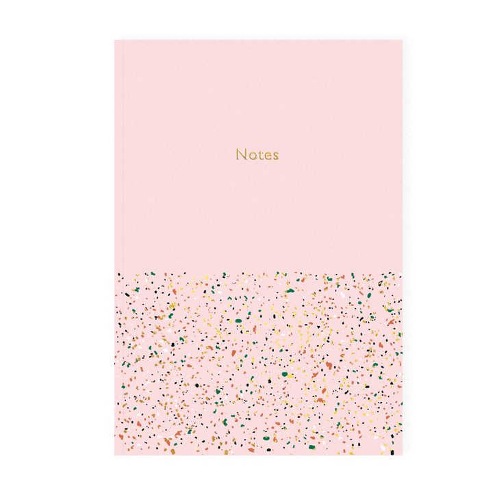 Pink & Gold Terrazzo Notebook - Stationery & Office Desk Accessories | AIM Studio Co
