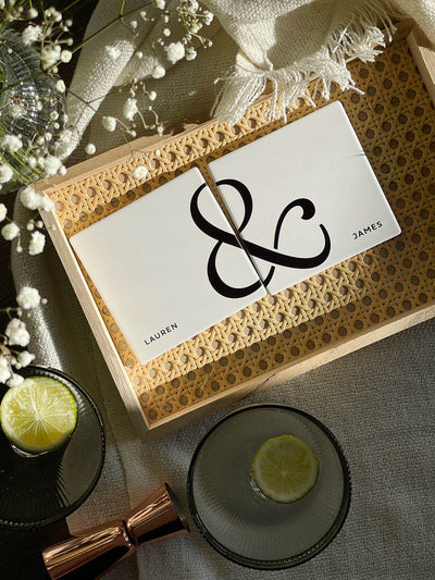 Personalised Couples Coaster Set | His & Hers Coasters